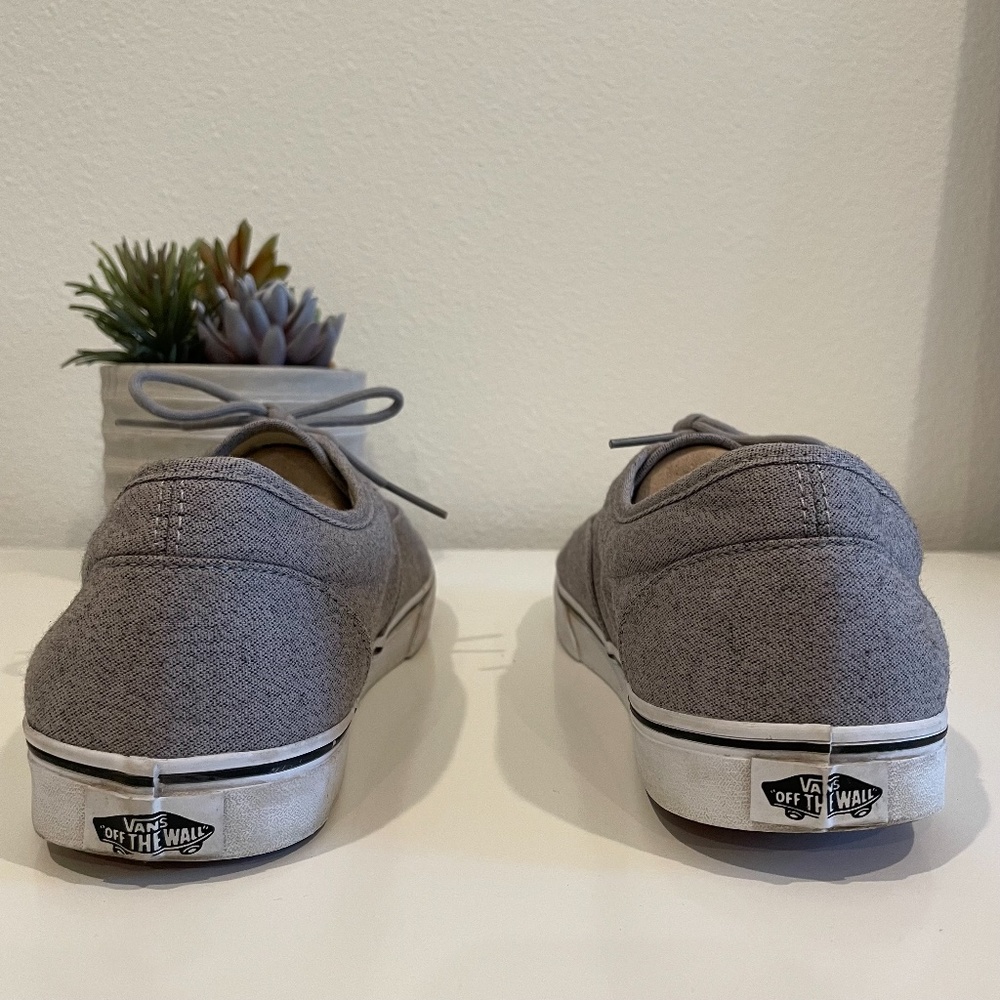 EUC Van's Canvas Atwood Classic Low Grey/Black Canvas Shoes - Picture 4 of 9